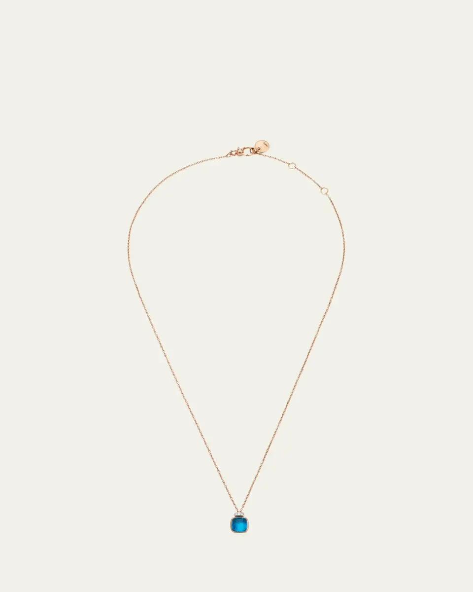 Nudo 18K Rose Gold London Blue Topaz Pendant Necklace Nudo 18K Rose Gold London Blue Topaz Pendant Necklace