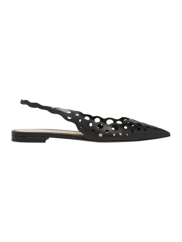 Perforated Nappa Leather Slingback Flats Perforated Nappa Leather Slingback Flats