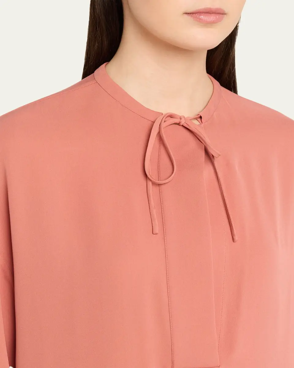 Giorgio Armani Triple Silk Georgette Neck-Tie Blouse | Thumbnail 5 Giorgio Armani Triple Silk Georgette Neck-Tie Blouse | Thumbnail 5