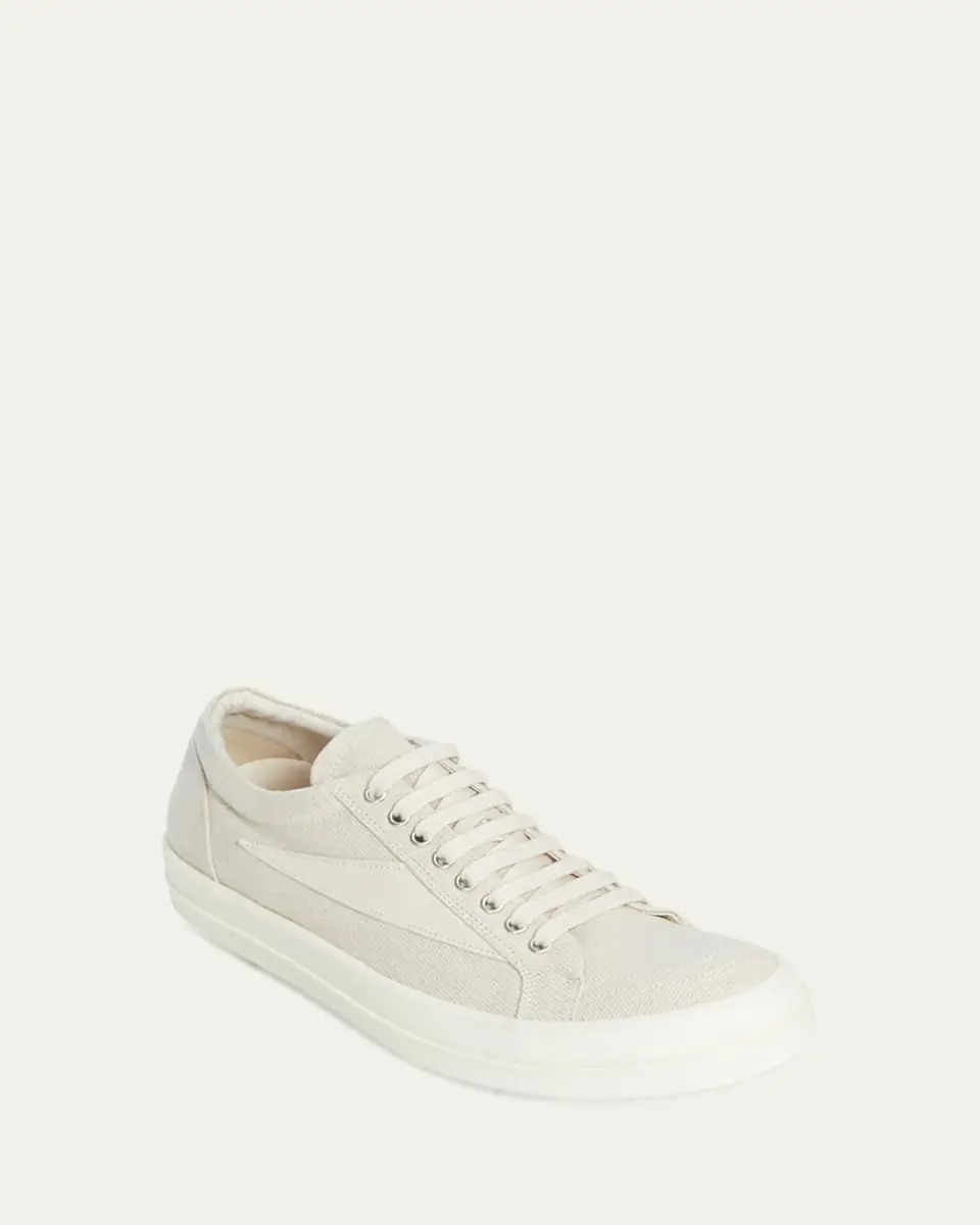 DRKSHDW RICK OWENS Men's Textile and Leather Vintage Sneaks | Thumbnail 2