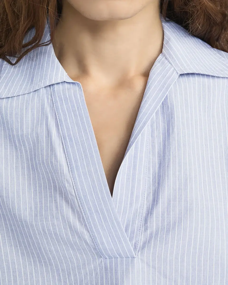 Frame The Striped Long-Sleeve Popover Shirt | Thumbnail 5 Frame The Striped Long-Sleeve Popover Shirt | Thumbnail 5