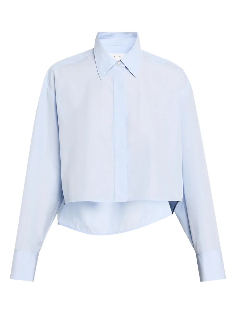 Maude Cropped Cotton Poplin Top Maude Cropped Cotton Poplin Top