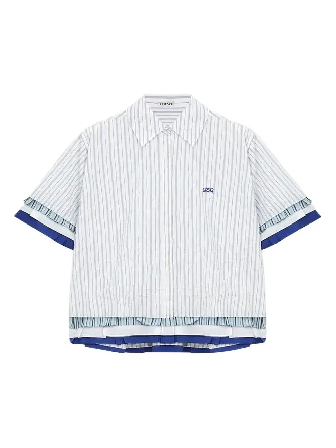 Loewe Short-Sleeve Layered Button-Down Shirt