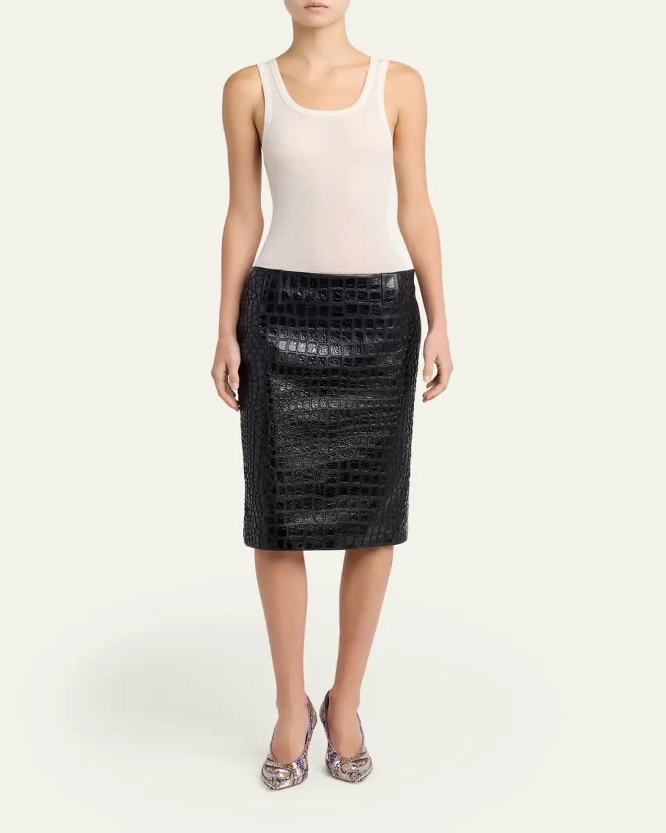 Versace Scoop-Neck Ribbed Wool Tank Top | Thumbnail 2 Versace Scoop-Neck Ribbed Wool Tank Top | Thumbnail 2
