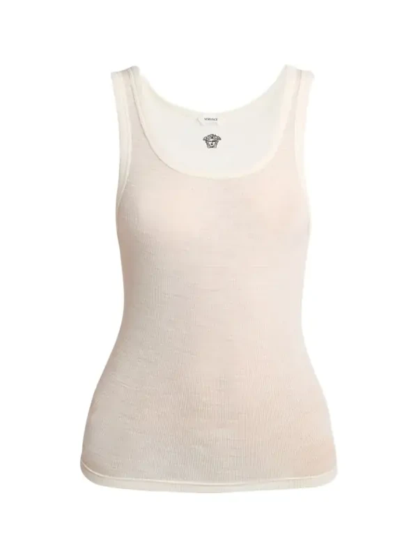 Scoop-Neck Ribbed Wool Tank Top Scoop-Neck Ribbed Wool Tank Top