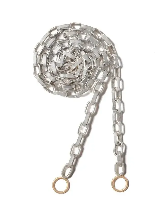 Mixed Metal Biker Chain Necklace - Silver - 14in