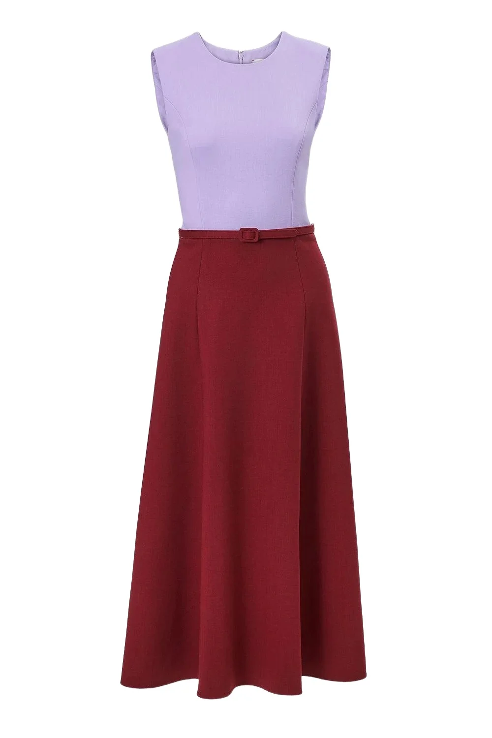 Sleeveless Crewneck A-Line Dress