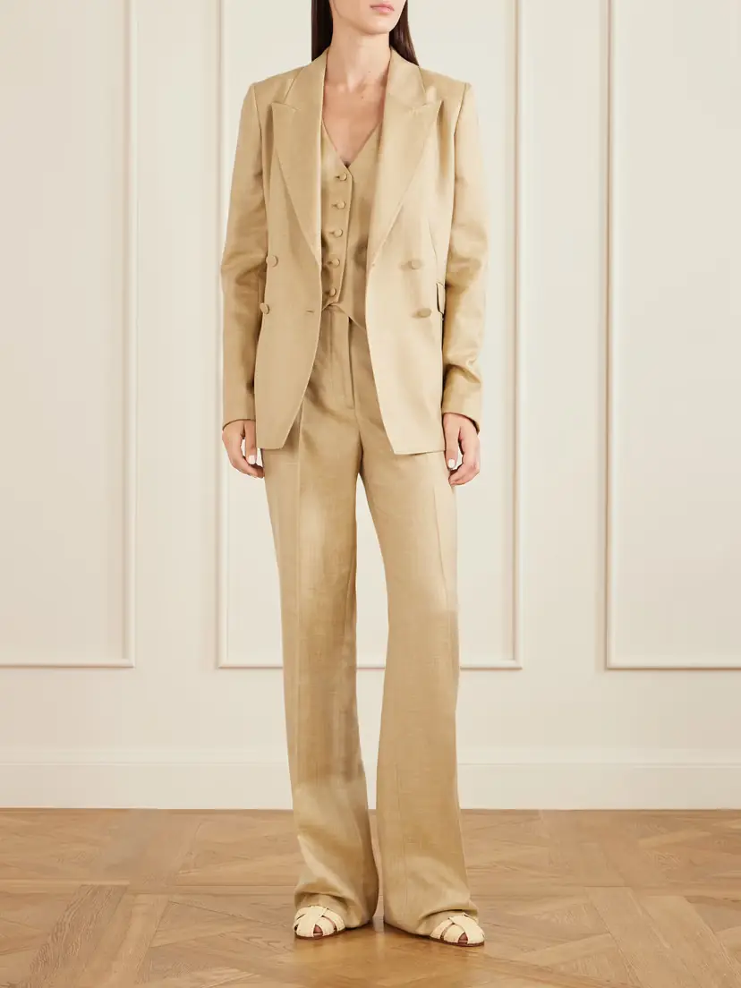 Gabriela Hearst Coleridge Wool, Silk And Linen-blend Twill Vest | Thumbnail 2 Gabriela Hearst Coleridge Wool, Silk And Linen-blend Twill Vest | Thumbnail 2