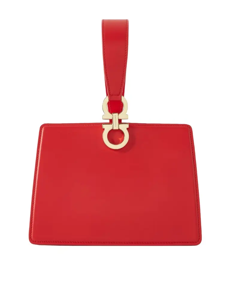Ferragamo Mini Embellished Glossed-leather Clutch | Image 1 Ferragamo Mini Embellished Glossed-leather Clutch | Image 1