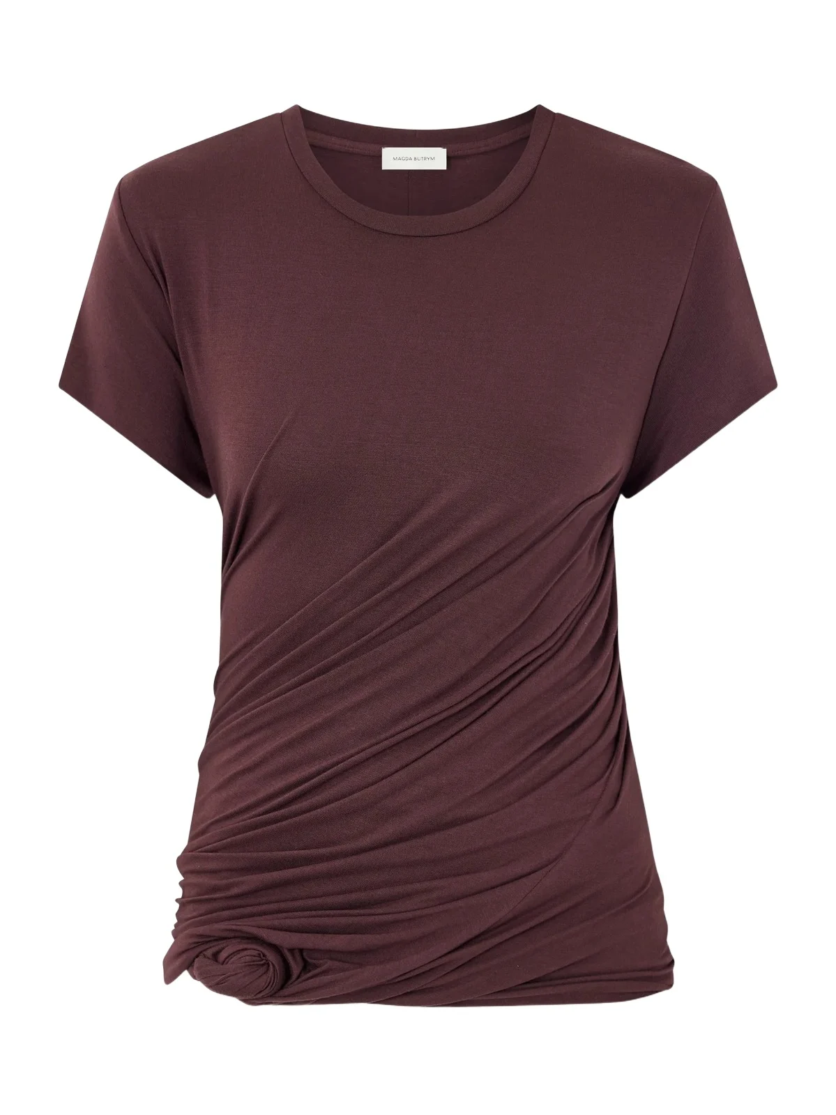 Gathered Cotton-blend T-shirt