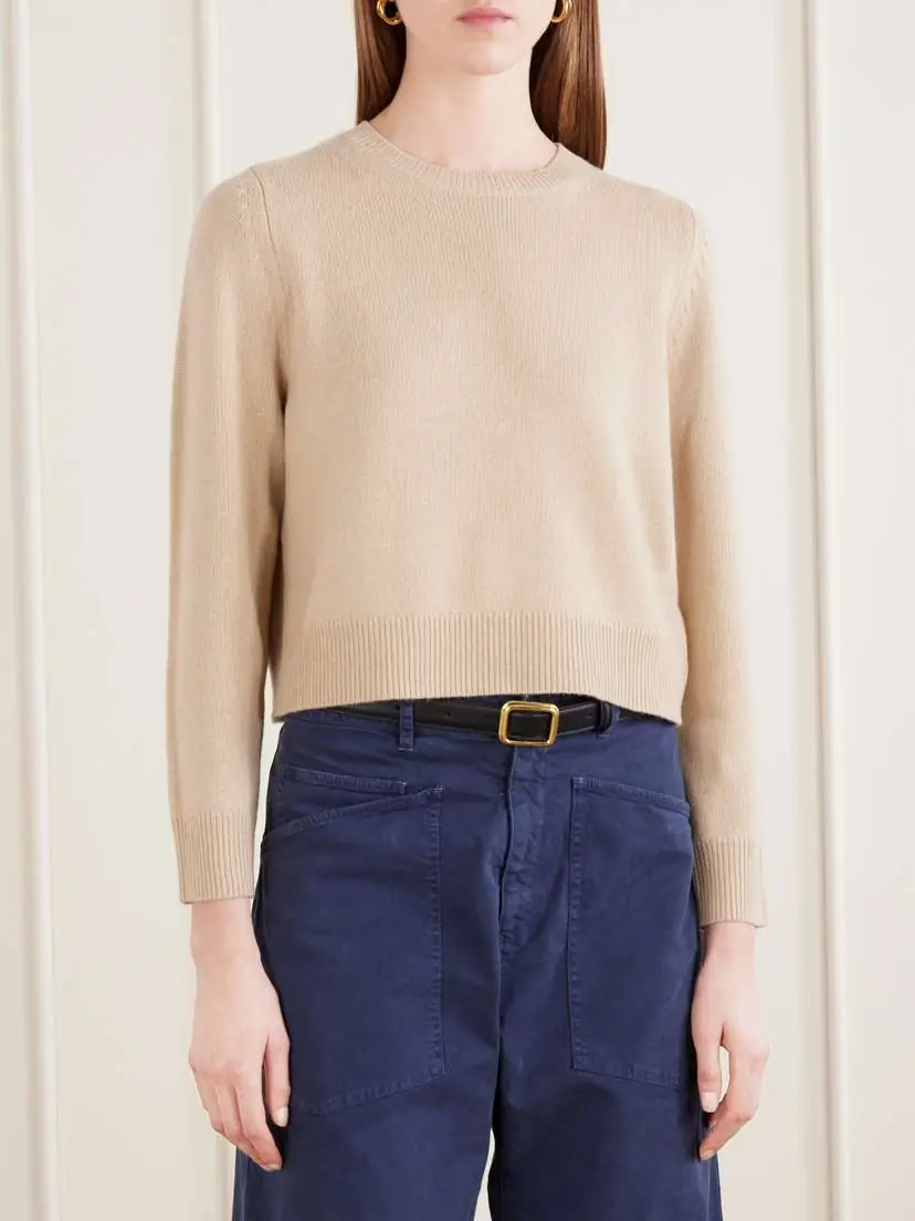 Nili Lotan Venus Cropped Cashmere Sweater | Thumbnail 3