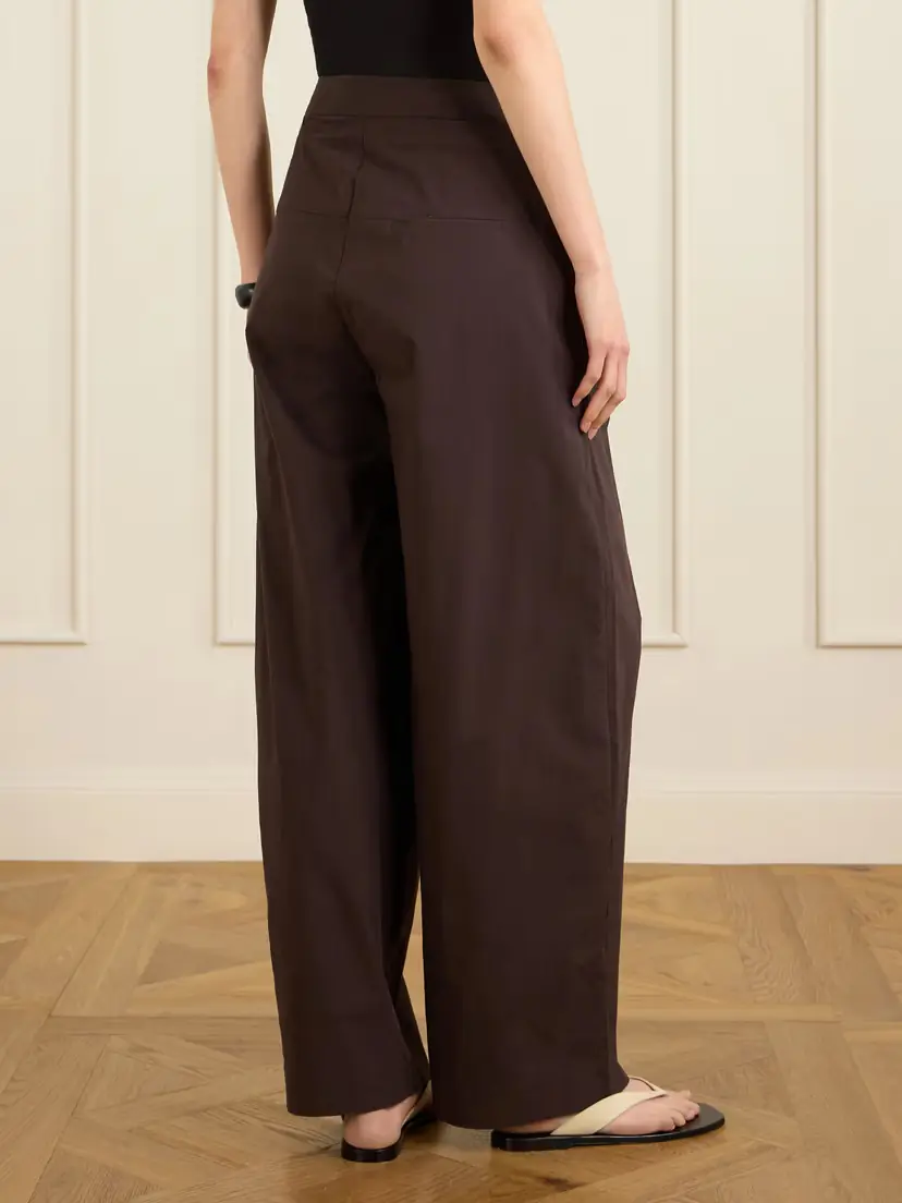 St. Agni Pleated Cotton-blend Poplin Wide-leg Pants | Thumbnail 4 St. Agni Pleated Cotton-blend Poplin Wide-leg Pants | Thumbnail 4