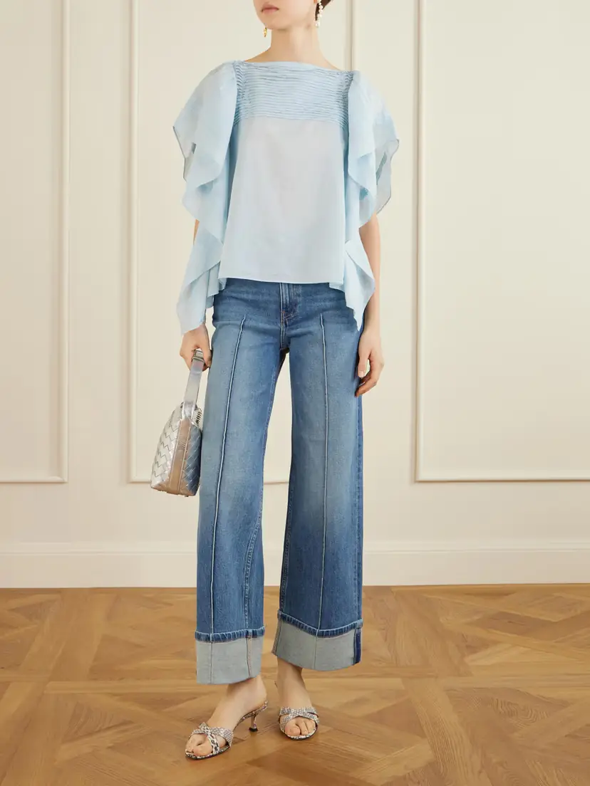Ulla Johnson Lu Ruffled Cotton-voile Top | Thumbnail 2 Ulla Johnson Lu Ruffled Cotton-voile Top | Thumbnail 2