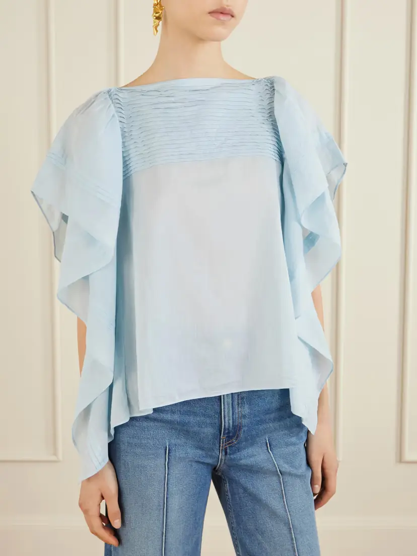 Ulla Johnson Lu Ruffled Cotton-voile Top | Thumbnail 3 Ulla Johnson Lu Ruffled Cotton-voile Top | Thumbnail 3