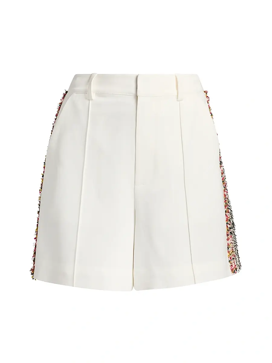 Cinq à Sept Women's Lynn Fringe Trim Shorts - Multi | Image 1 Cinq à Sept Women's Lynn Fringe Trim Shorts - Multi | Image 1
