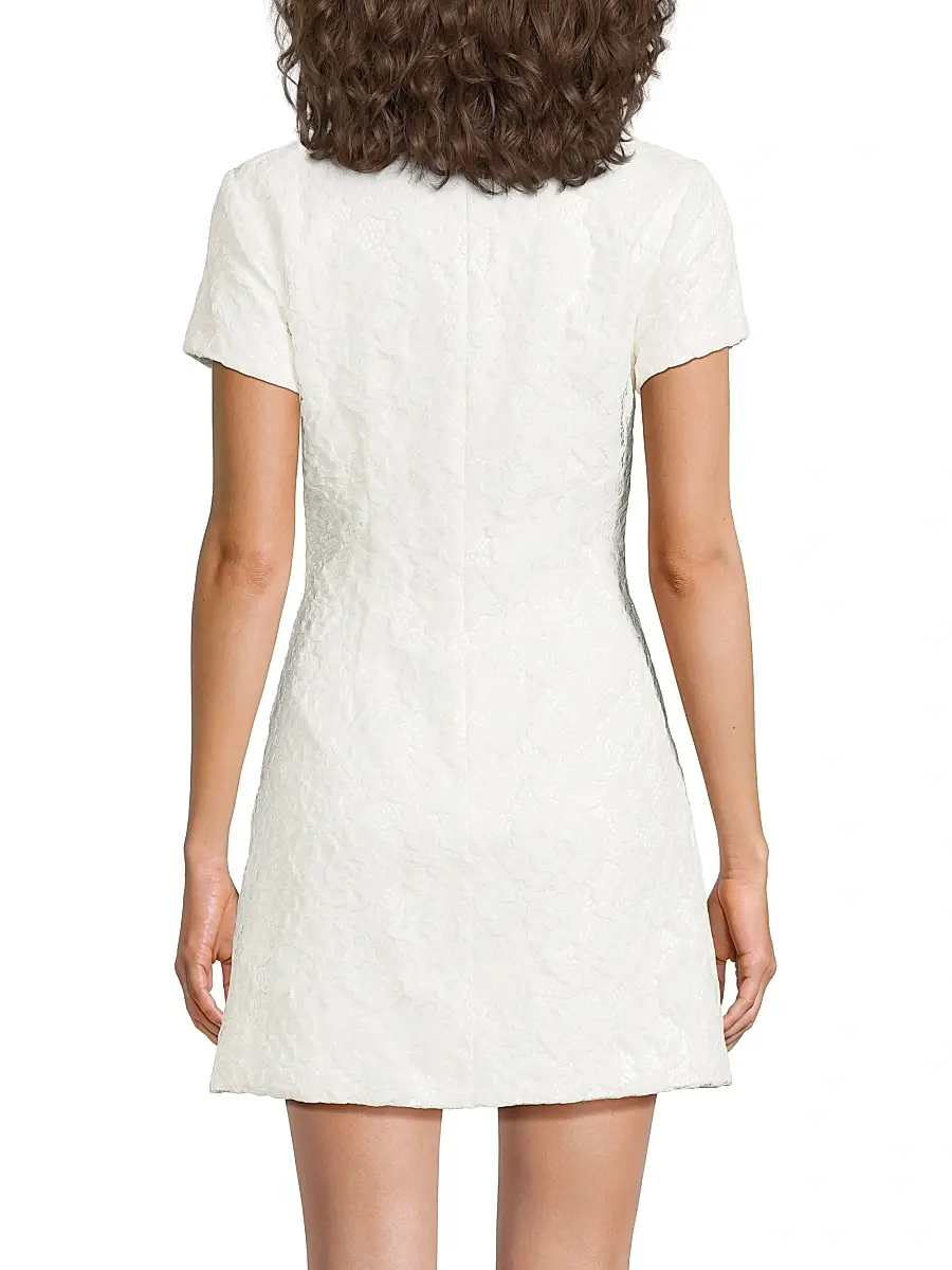 Likely Women's Drop 12 Sergio Imitation Pearl & Crystal-Embellished Jacquard Lace Minidress | Thumbnail 5 Likely Women's Drop 12 Sergio Imitation Pearl & Crystal-Embellished Jacquard Lace Minidress | Thumbnail 5