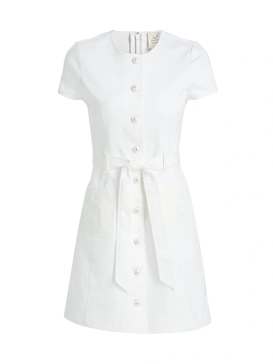 Cinq à Sept Women's Jaclyn Lace-Pocket Denim Minidress