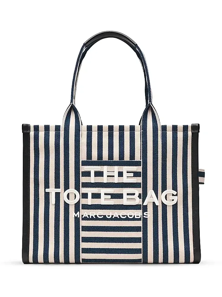 Women's The Stripe Canvas Large Tote Bag Women's The Stripe Canvas Large Tote Bag