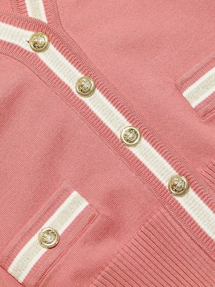 Elie Tahari Women's The Kiva Contrast Stripe Cardigan | Thumbnail 7 Elie Tahari Women's The Kiva Contrast Stripe Cardigan | Thumbnail 7