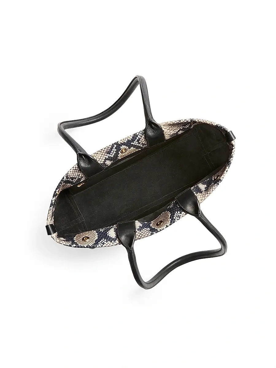 Altuzarra Women's Mini East/West Python-Embossed Leather Tote Bag - Python | Thumbnail 3