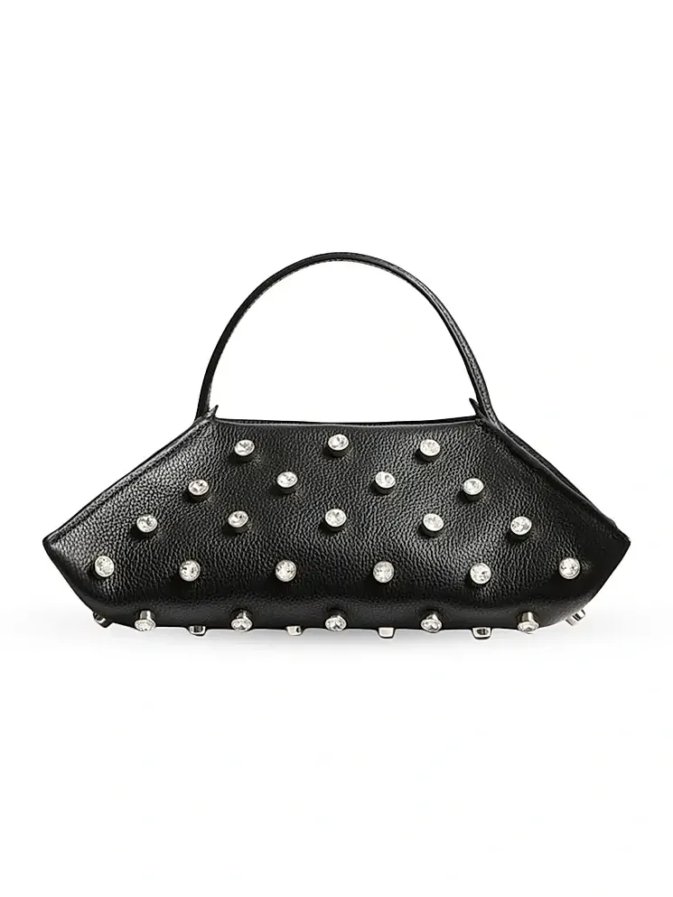 Women's Origami Baguette Embellished Leather Bag Women's Origami Baguette Embellished Leather Bag