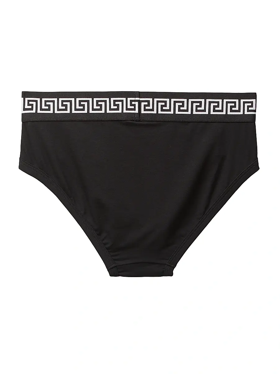 Versace Men's Greca Medusa Head Cotton Jersey Brief | Thumbnail 2 Versace Men's Greca Medusa Head Cotton Jersey Brief | Thumbnail 2