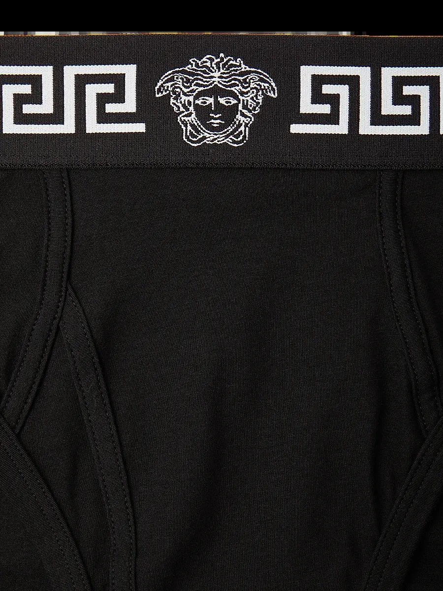 Versace Men's Greca Medusa Head Cotton Jersey Brief | Thumbnail 3 Versace Men's Greca Medusa Head Cotton Jersey Brief | Thumbnail 3