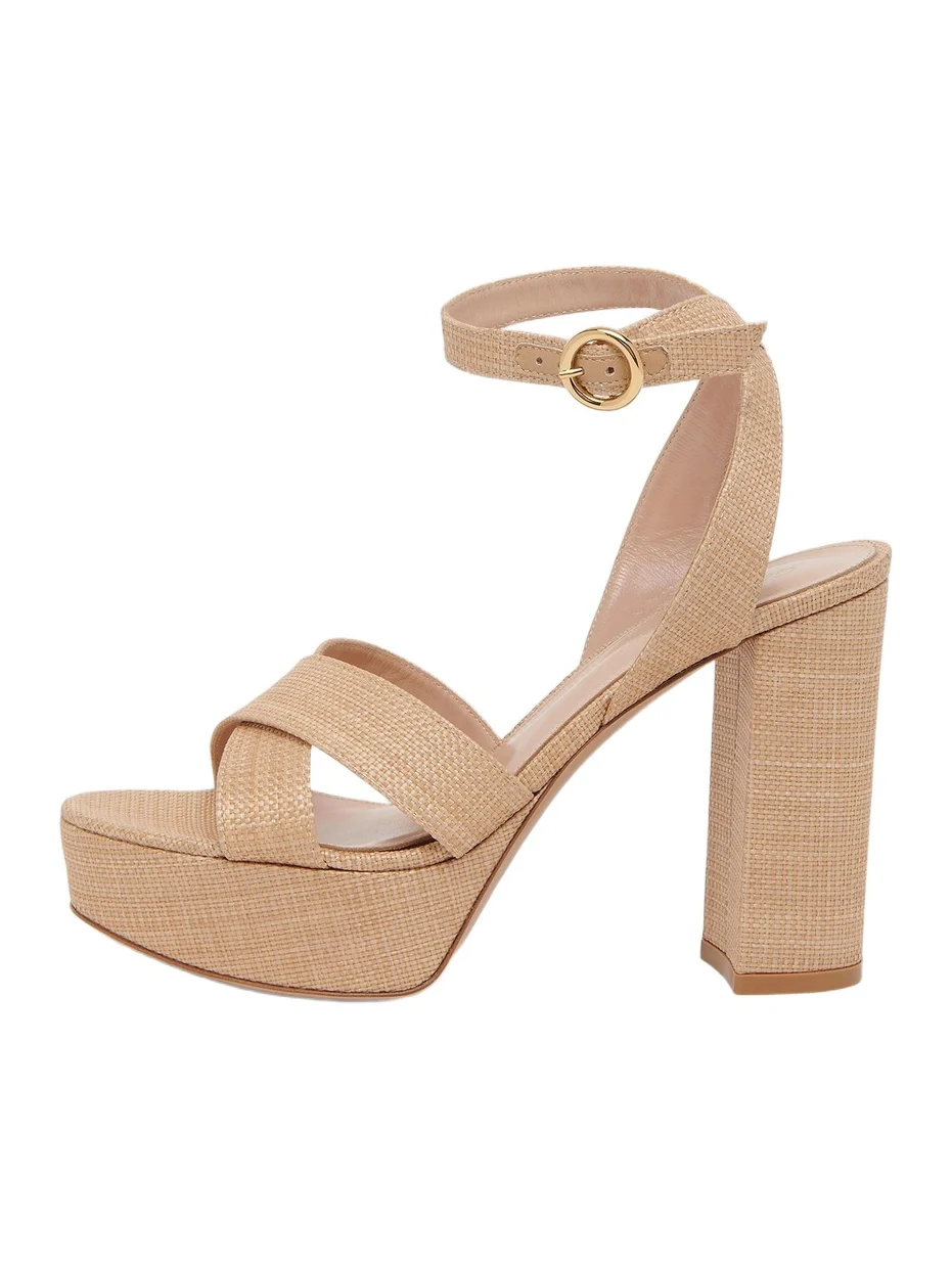 Women's 70MM Woven Platform Sandals