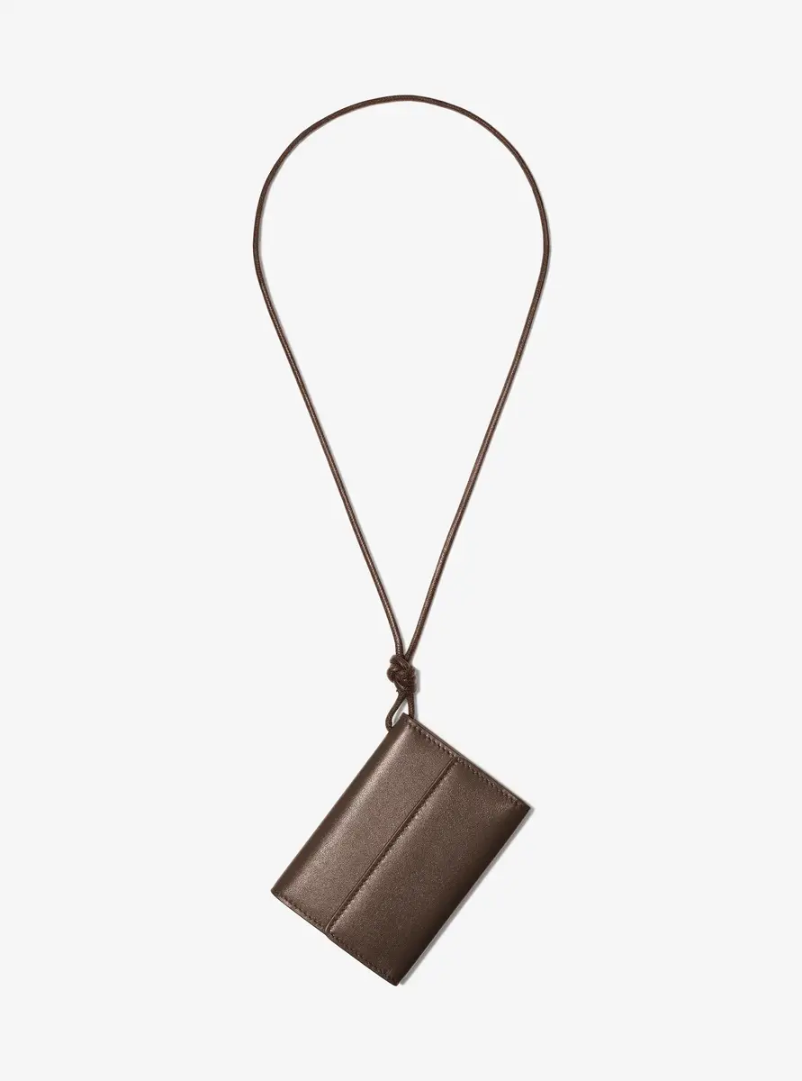 Michael Kors Collection Leather Card Holder Necklace in White - One Size by Michael Kors Collection | Thumbnail 13