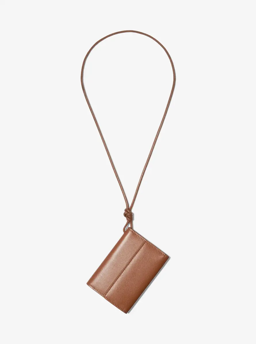 Michael Kors Collection Leather Card Holder Necklace in White - One Size by Michael Kors Collection | Thumbnail 17