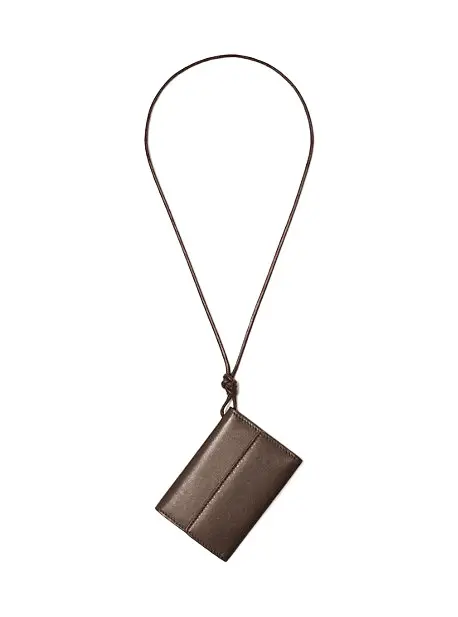 Michael Kors Collection Leather Card Holder Necklace | Image 1 Michael Kors Collection Leather Card Holder Necklace | Image 1