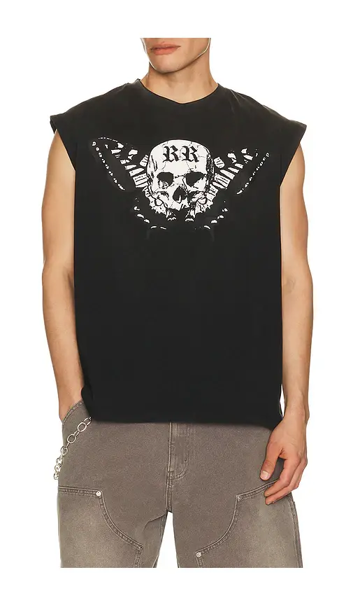 Ryoko Rain Butterfly Skull Sleeveless Tee | Thumbnail 2