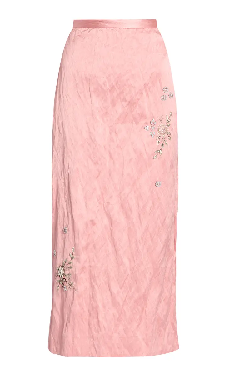 Erdem Textured Satin Midi Skirt | Thumbnail 3