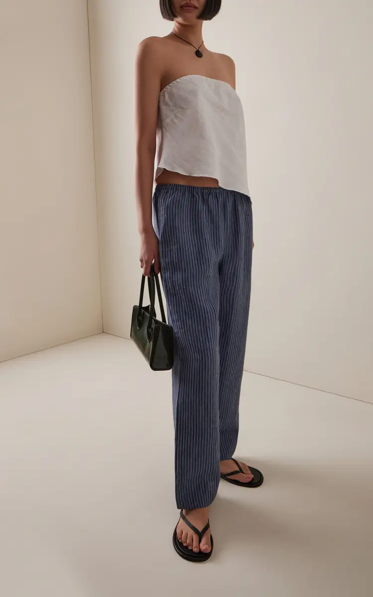 Deiji Studios Ease Striped Linen Trousers | Thumbnail 2 Deiji Studios Ease Striped Linen Trousers | Thumbnail 2
