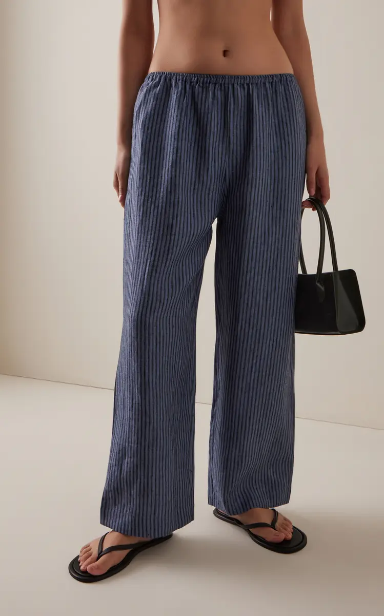 Deiji Studios Ease Striped Linen Trousers | Thumbnail 3 Deiji Studios Ease Striped Linen Trousers | Thumbnail 3