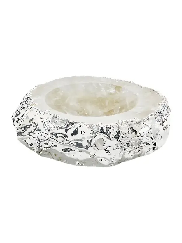 Anna New York Silver Plated Crystal Bowl