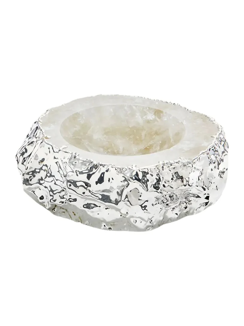 Anna New York Silver Plated Crystal Bowl