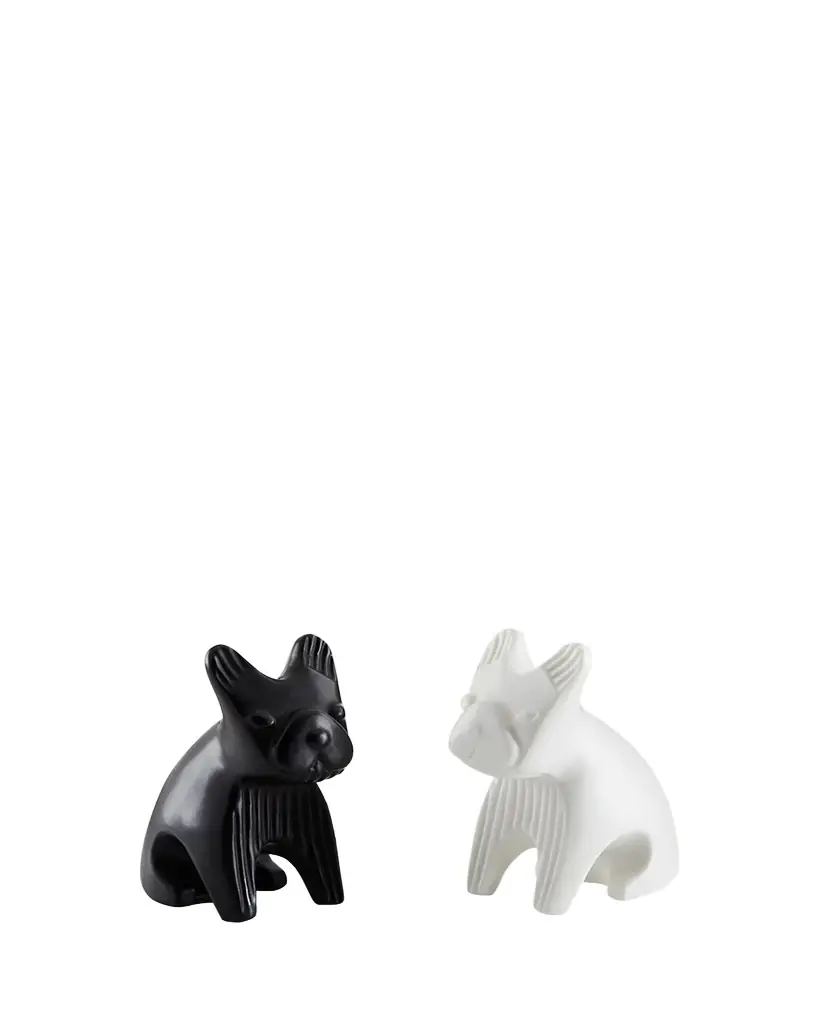 Jonathan Adler French Bulldog Salt & Pepper Shakers in Black & White | Image 1 Jonathan Adler French Bulldog Salt & Pepper Shakers in Black & White | Image 1