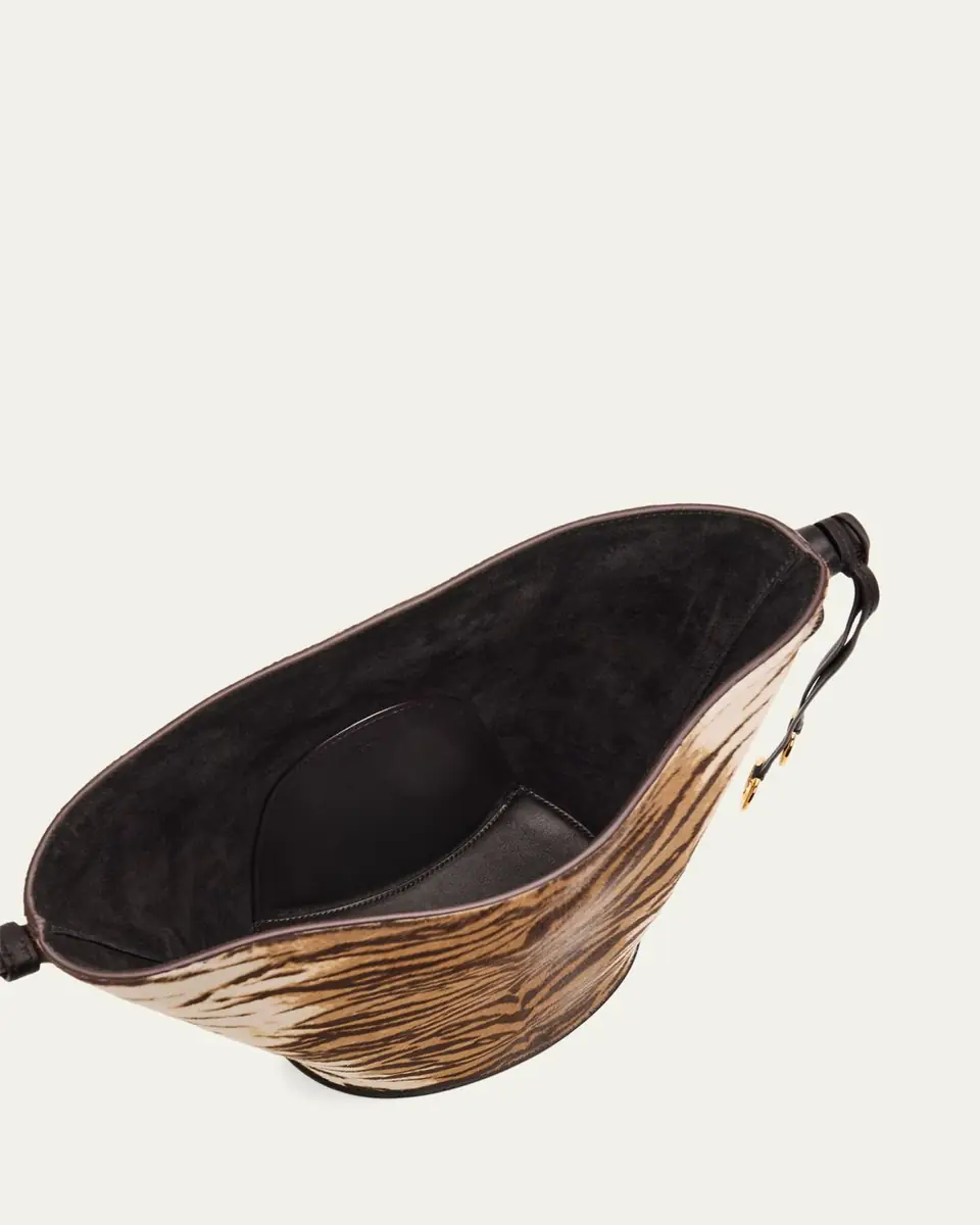 Alaïa Hip Tiger-Print Calfhair Small Bucket Bag | Thumbnail 4 Alaïa Hip Tiger-Print Calfhair Small Bucket Bag | Thumbnail 4