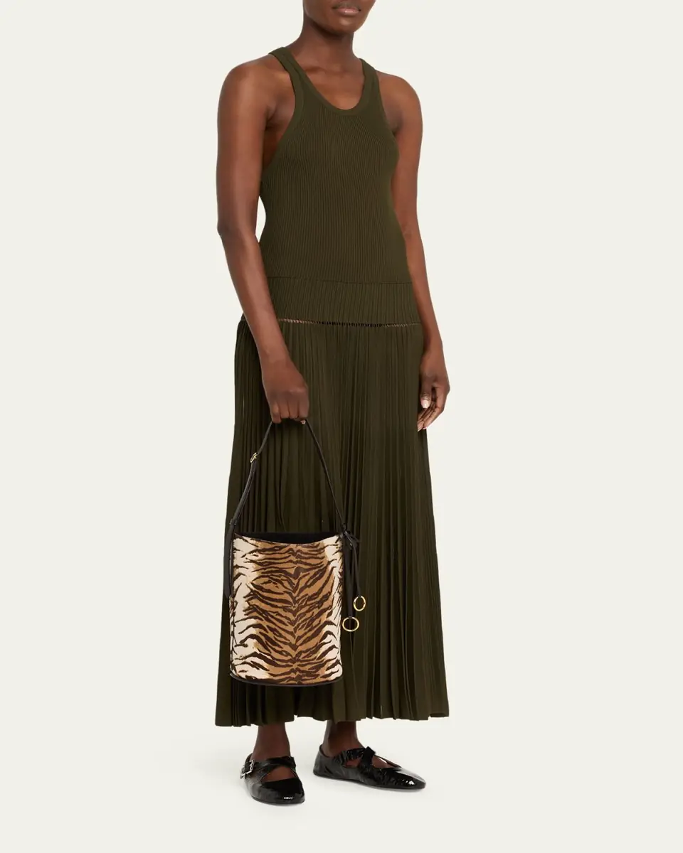 Alaïa Hip Tiger-Print Calfhair Small Bucket Bag | Thumbnail 5 Alaïa Hip Tiger-Print Calfhair Small Bucket Bag | Thumbnail 5