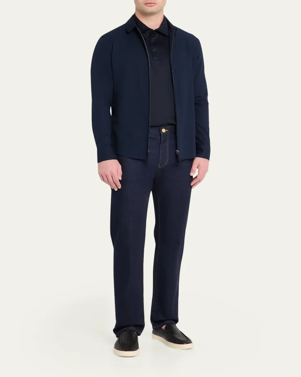 Giorgio Armani Men's Dark-Wash Denim Straight-Leg Jeans | Thumbnail 2 Giorgio Armani Men's Dark-Wash Denim Straight-Leg Jeans | Thumbnail 2