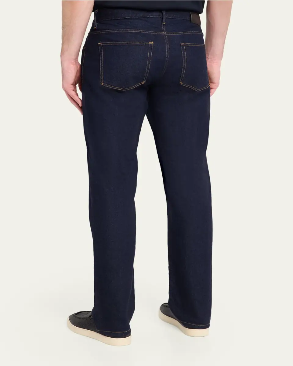 Giorgio Armani Men's Dark-Wash Denim Straight-Leg Jeans | Thumbnail 3 Giorgio Armani Men's Dark-Wash Denim Straight-Leg Jeans | Thumbnail 3
