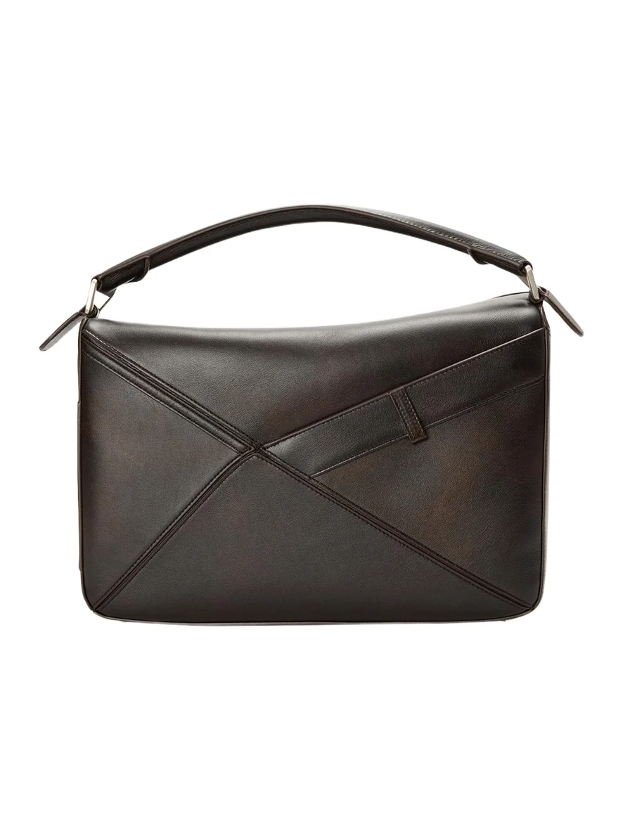 Men's Large Panta Puzzle Calfskin Shoulder Bag