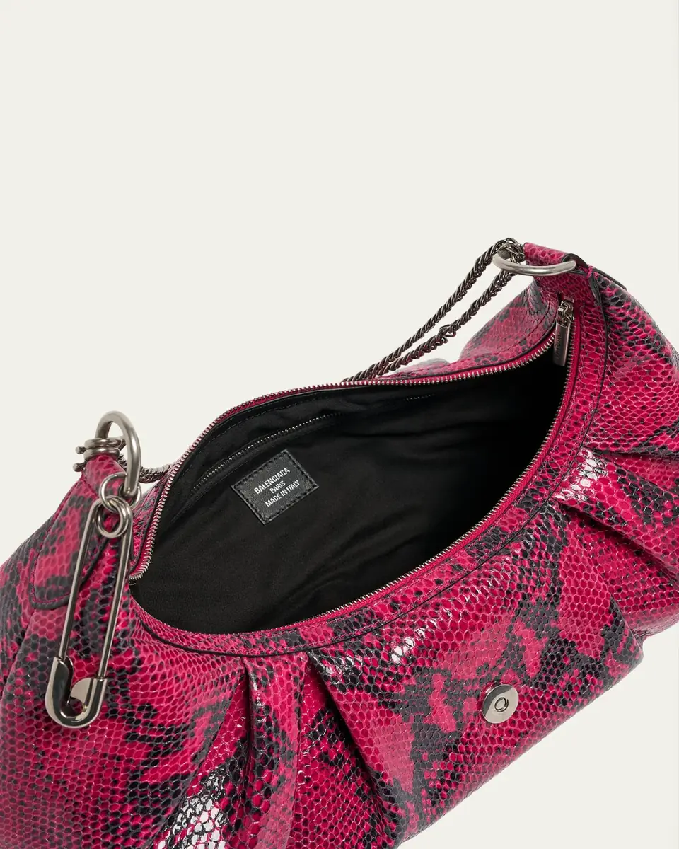 Balenciaga Pamela Python-Embossed Medium Shoulder Bag | Thumbnail 4 Balenciaga Pamela Python-Embossed Medium Shoulder Bag | Thumbnail 4