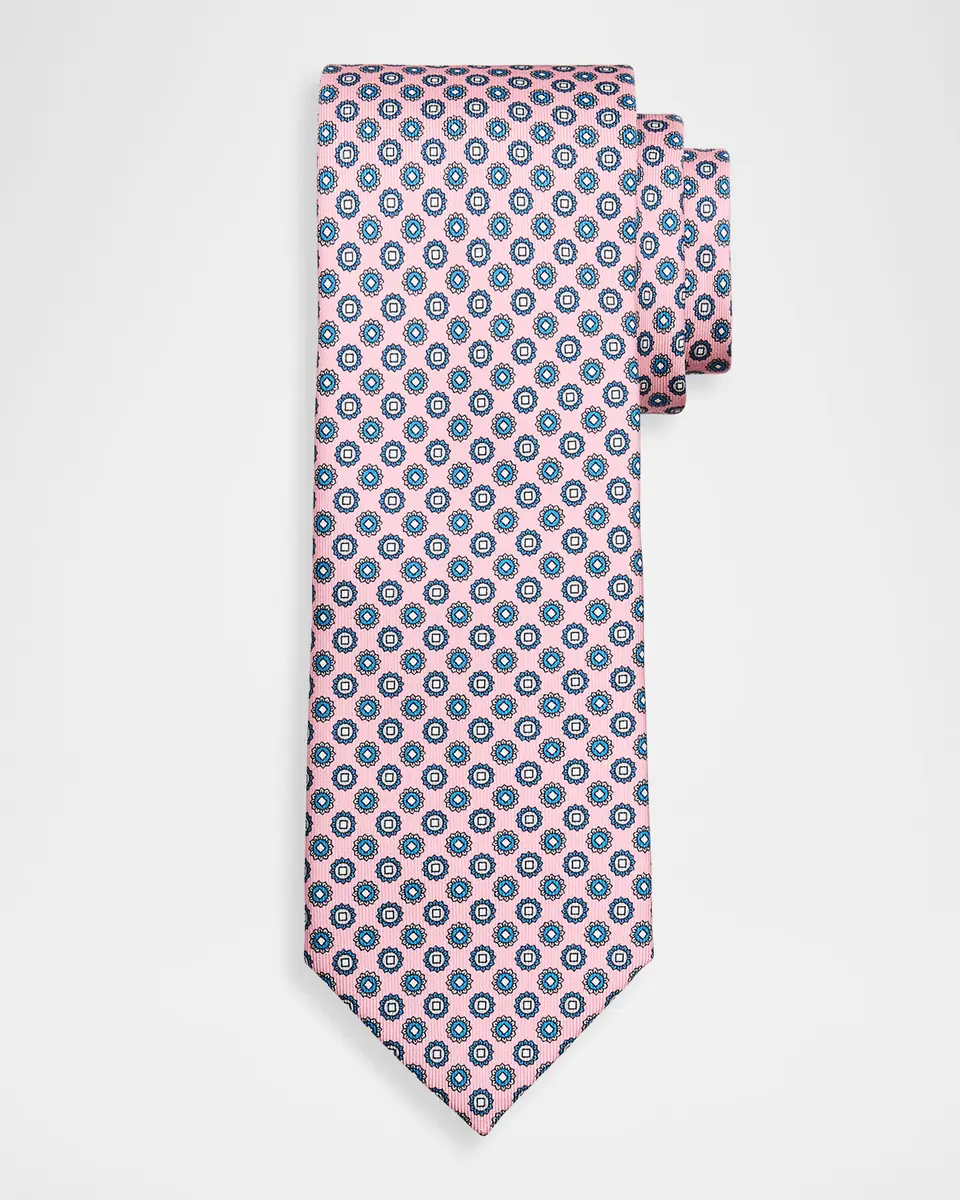 Brioni Men's Micro-Medallion Silk Tie | Thumbnail 3