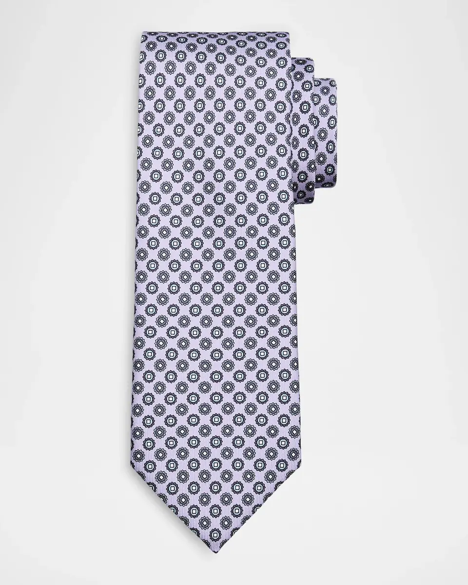 Brioni Men's Micro-Medallion Silk Tie | Thumbnail 4
