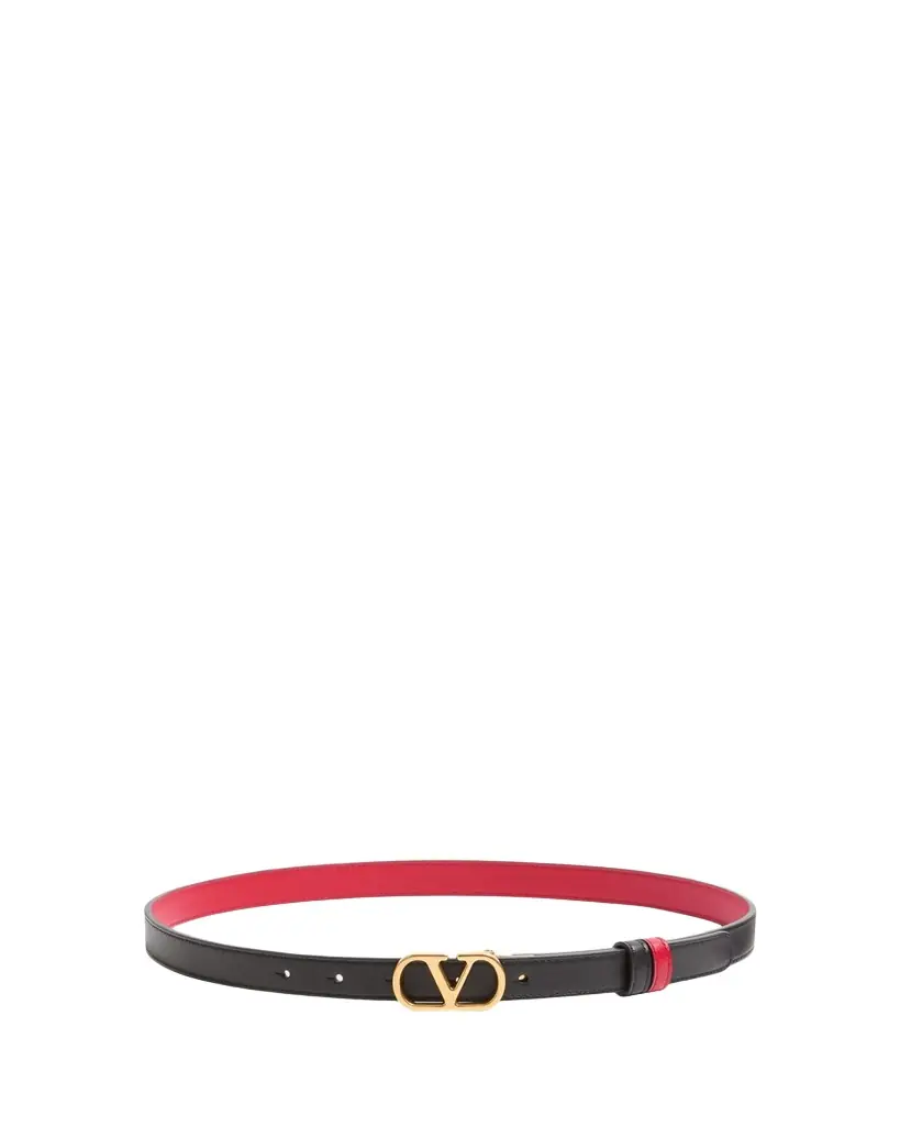 Valentino Garavani VLogo Signature Reversible Calfskin Belt, 30mm | Image 1 Valentino Garavani VLogo Signature Reversible Calfskin Belt, 30mm | Image 1