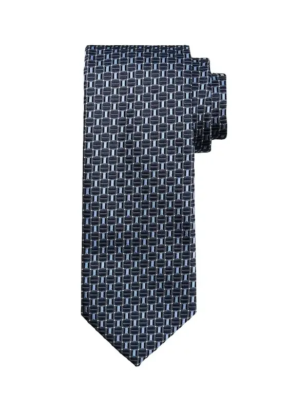 Men's Geometric Square Jacquard Silk Tie