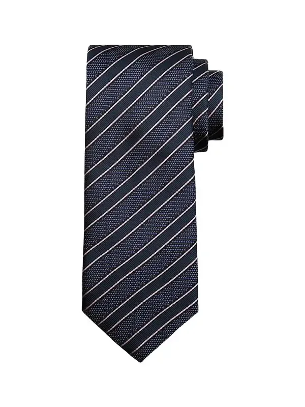 Men's Diagonal Stripe Jacquard Silk Tie Men's Diagonal Stripe Jacquard Silk Tie