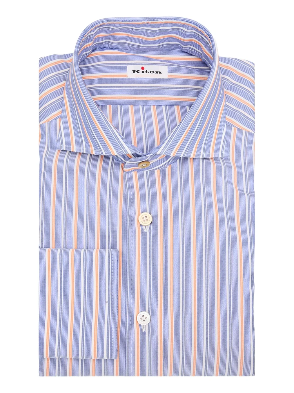 Kiton Men's Variegated Stripe Cotton Dress Shirt